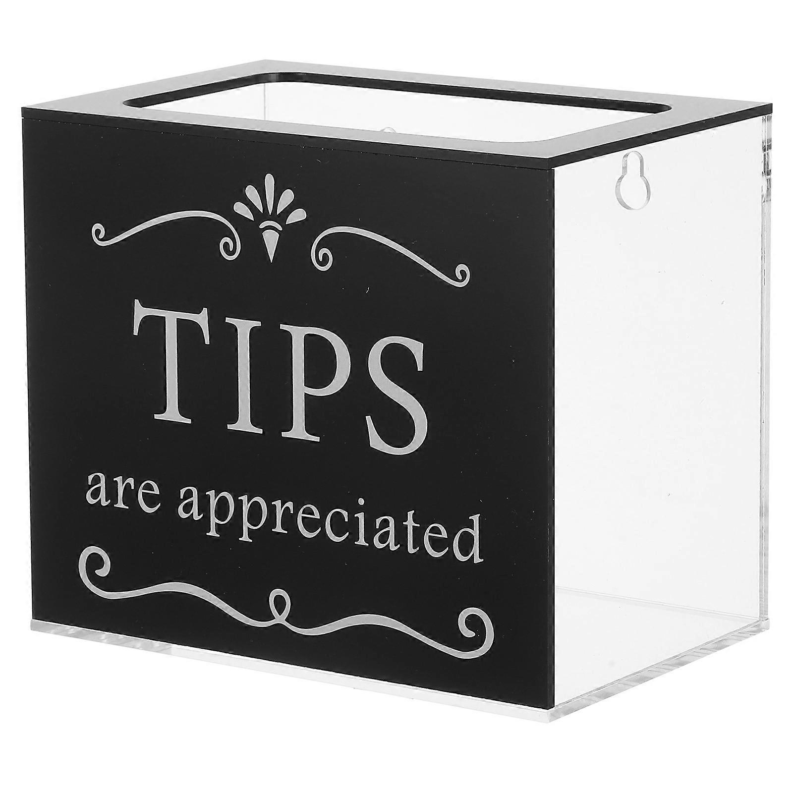 Locking Mailbox Acrylic Raffle Cash Box For Food Stalls Voting Collecting Tips 1Set