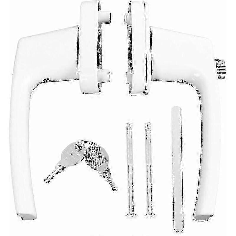 Double Ended Solid Thick Lever Handle With Keys For Door And Windowwhite