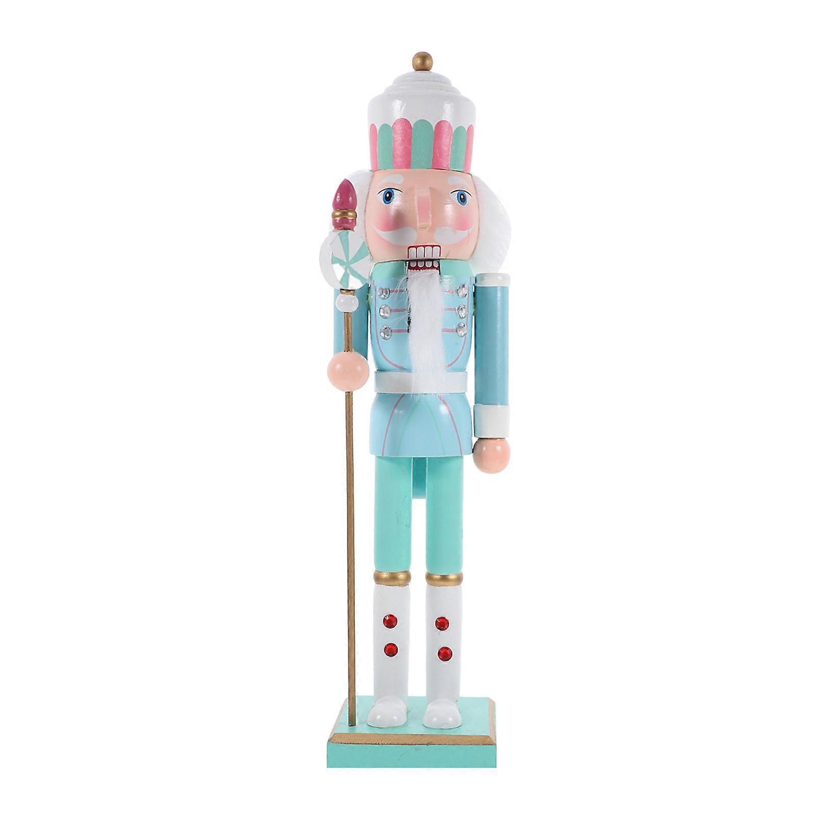 Christmas Nutcracker Ornament Festive Soldier Decoration for Holiday Parties, Indoor Celebration, Table & Shelf Display Enchanted Macaron Colored