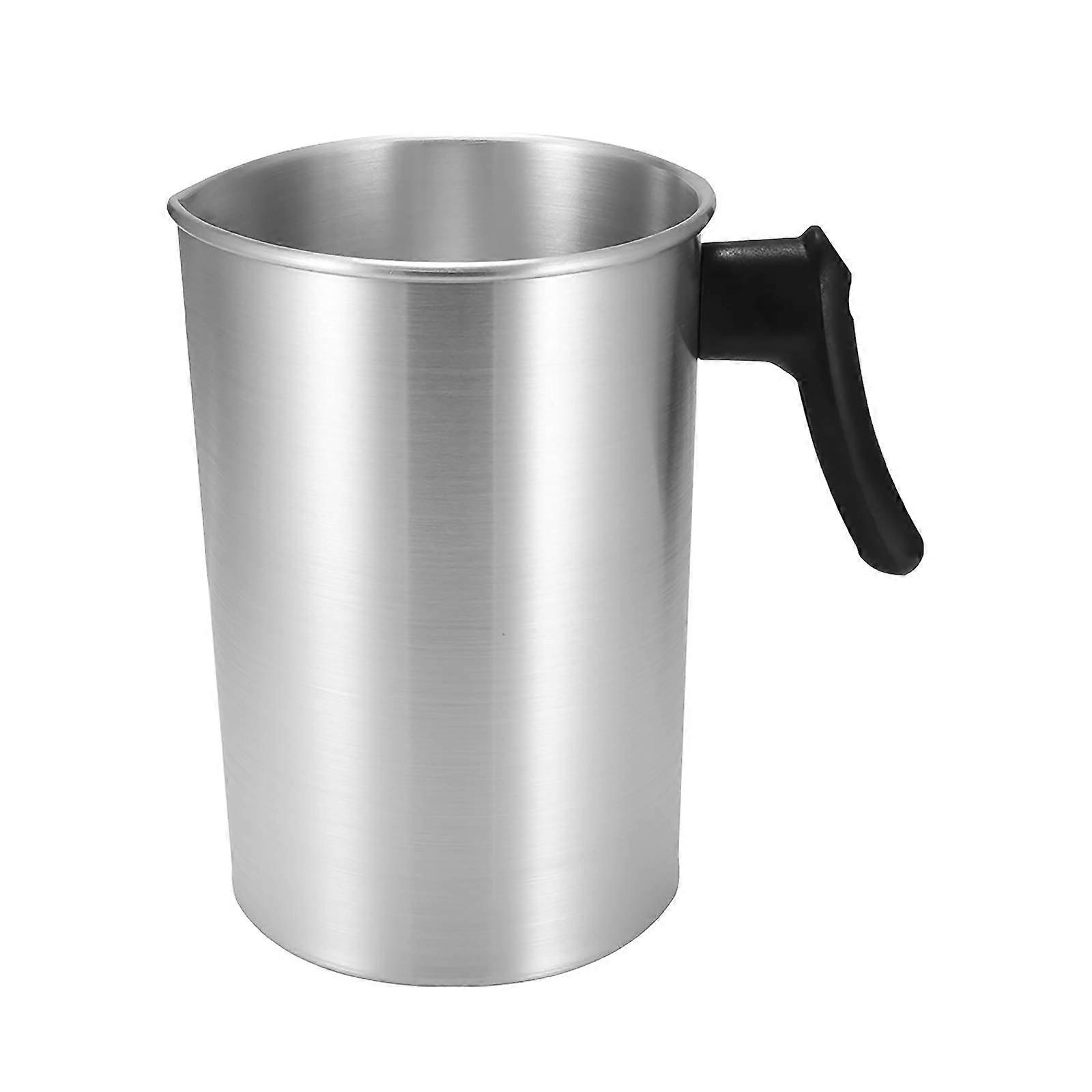 Stainless Steel Candle Melting Pot 2.6L with Heat Resistant Handle for DIY Candle Making and Wax Melting Silver
