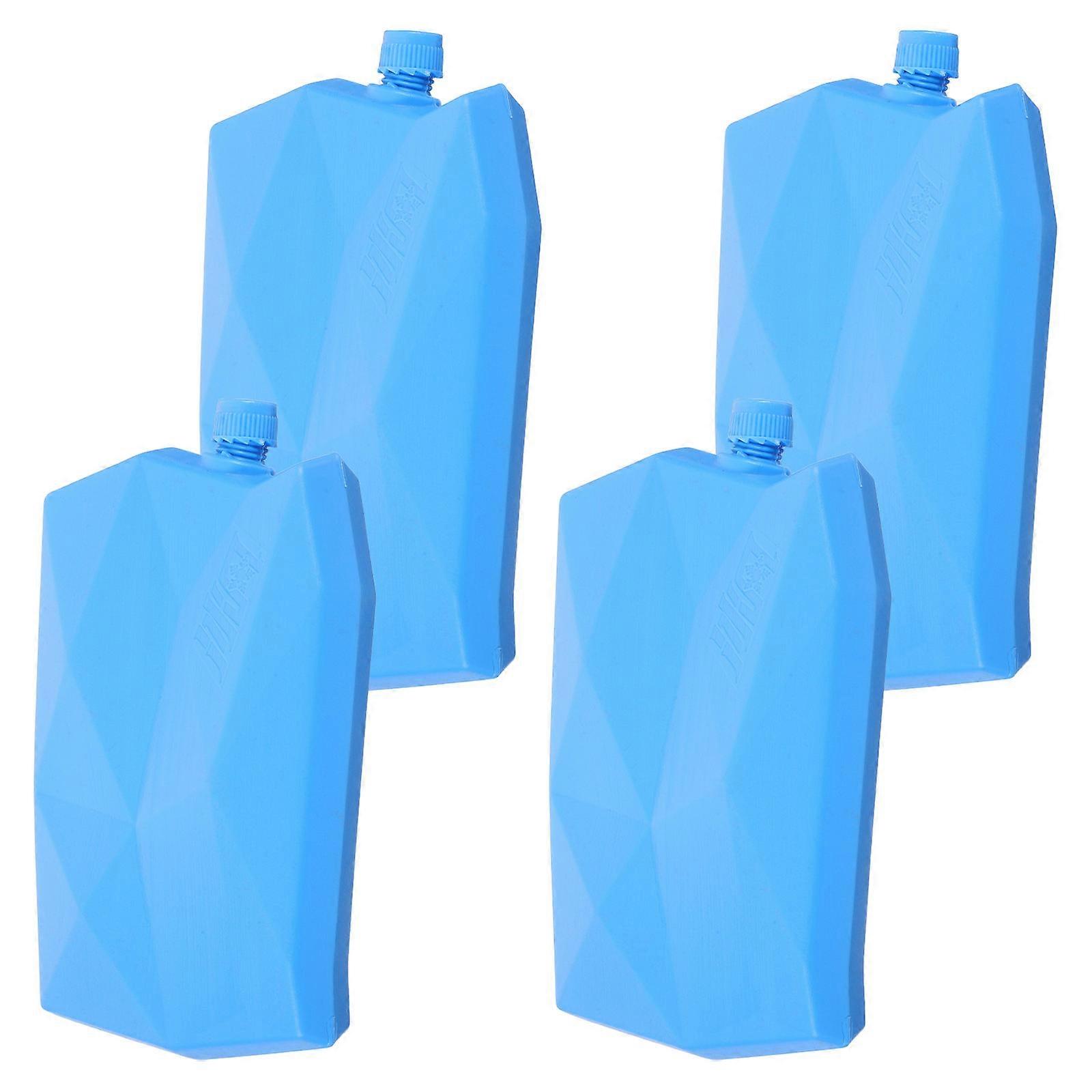 Portable Cooling Box for Picnics Shopping Beach Trips 20.00X12.00X4.50CM Blue Reusable 4Pcs