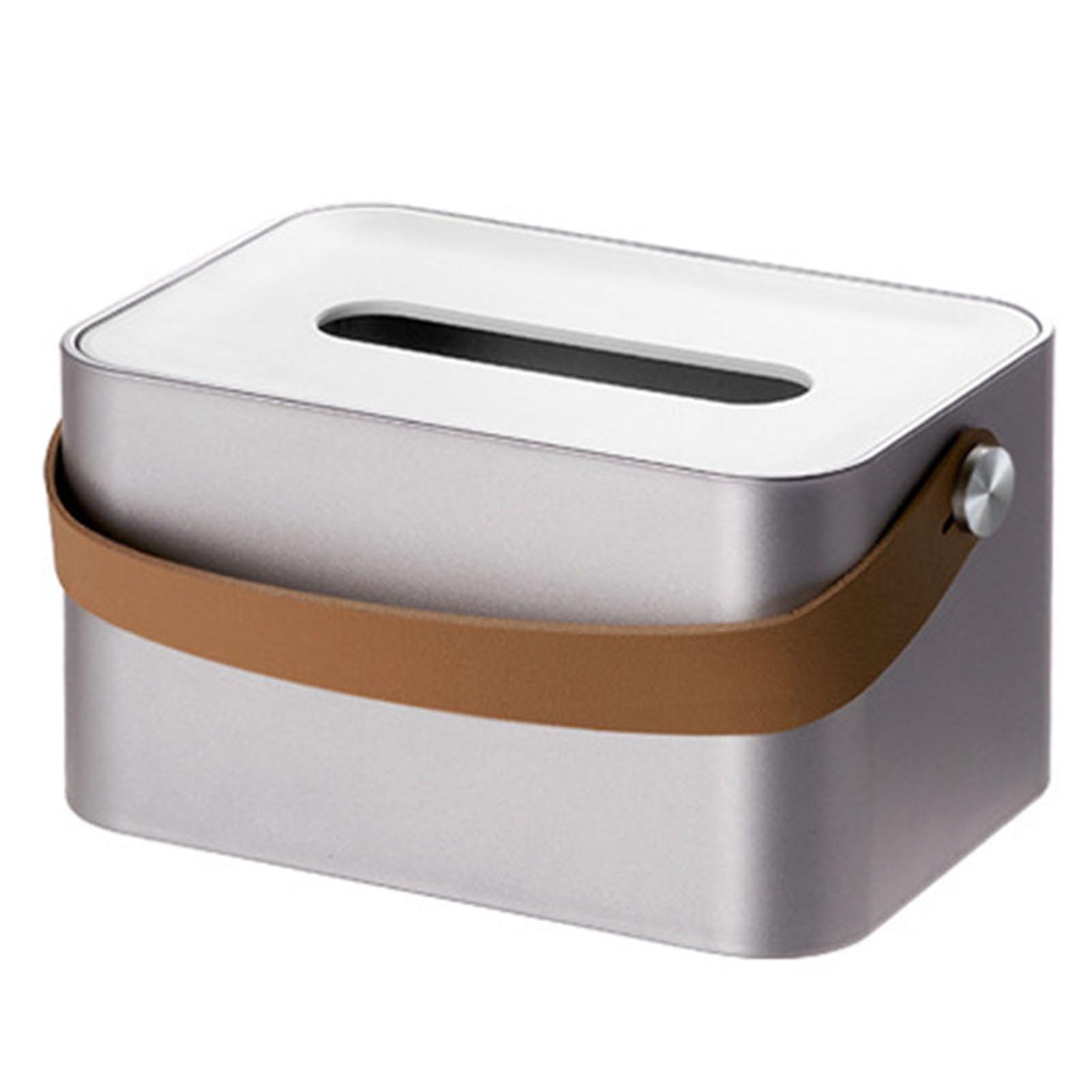 Multifunctional Tissue Storage Box With Handle Simple Desktop Tissue Organizer