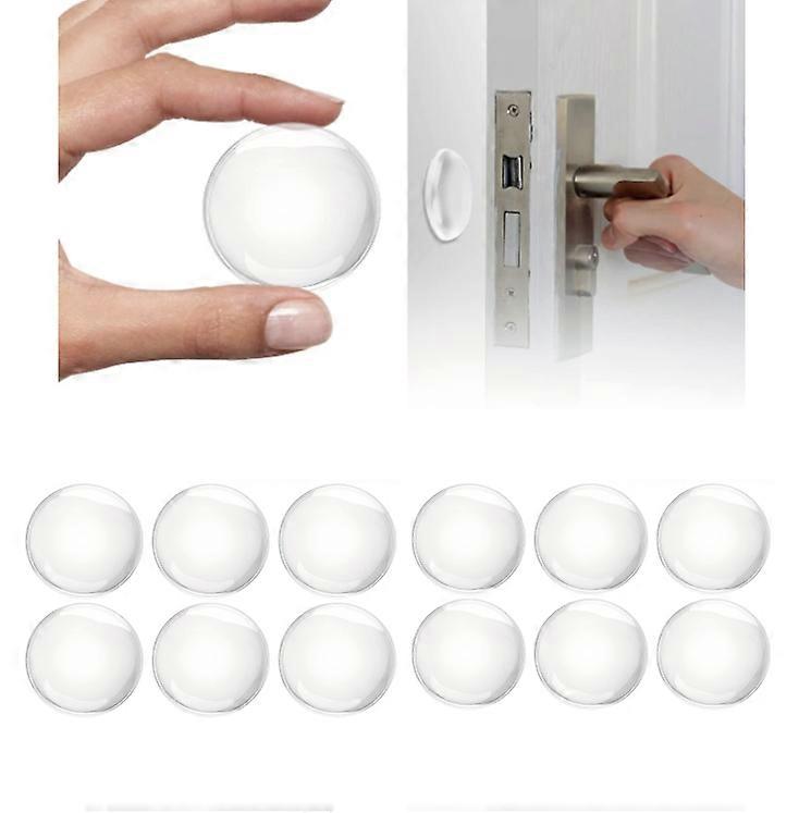 12 transparent door stops