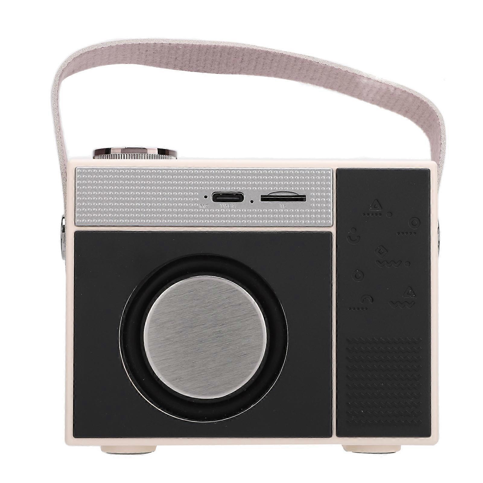 5W Bluetooth Speaker, Stereo Sound, Modern and Cute Pixel Style, Portable, Wireless, Small Speaker for Outdoor, Travel, Party, Light Yellow