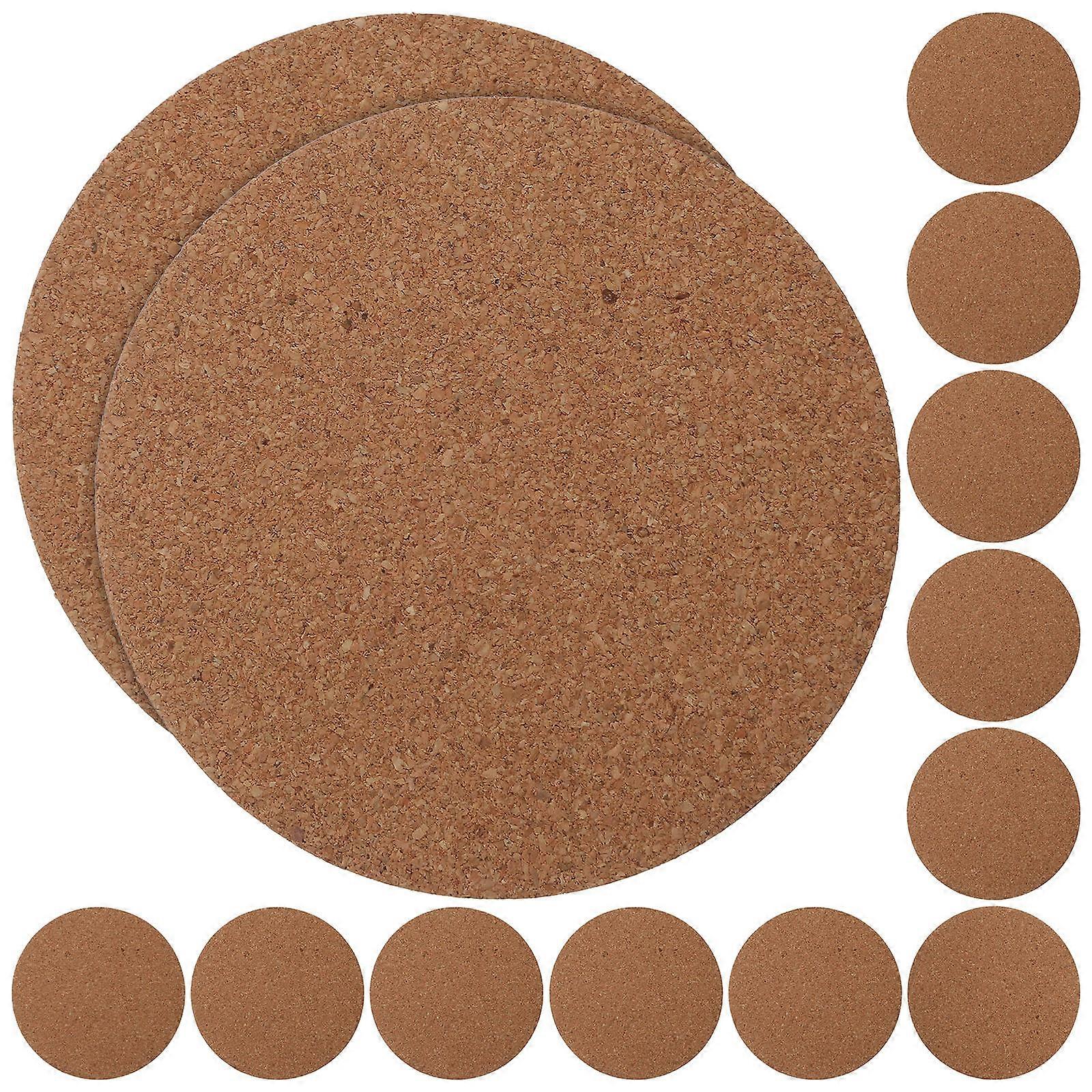 Cork Coasters Blank For Crafts Reusable Heat Insulation 30Pcs