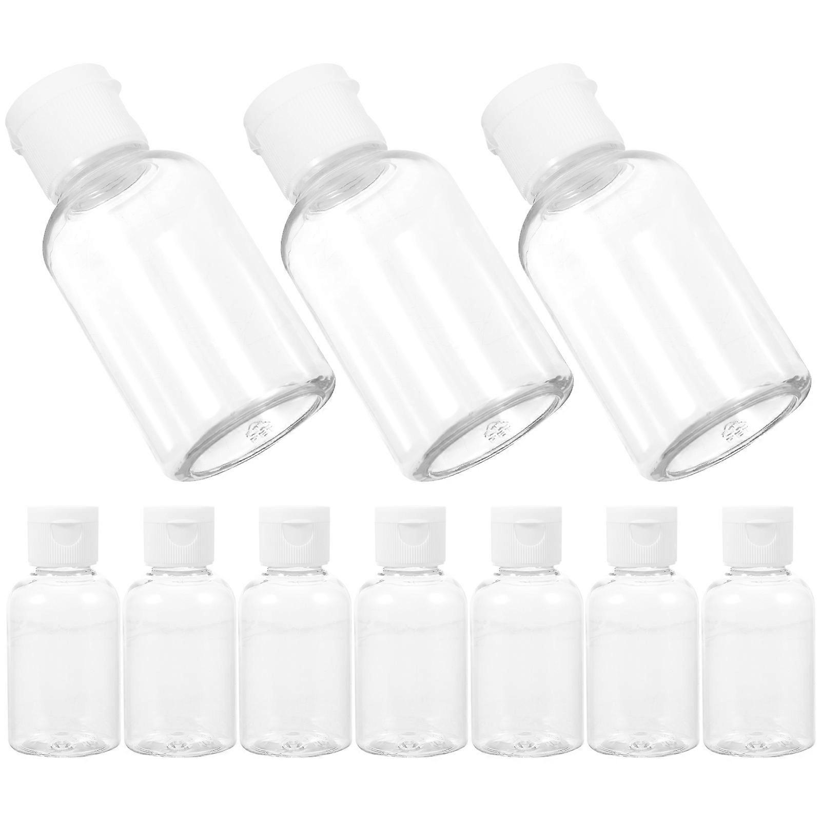 20 Pack Travel Plastic Bottles with Flip Caps – Leak Proof Refillable Lotion Shampoo Containers for Toiletries Cosmetic Storage Label Stickers