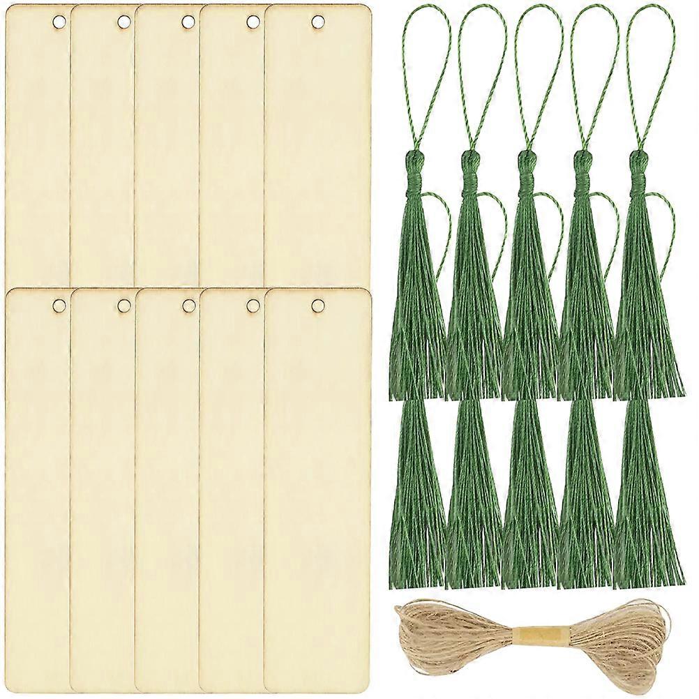 Blank Wooden Bookmarks 1Set Multi with Tassels for Reading and Creative Book Beautification