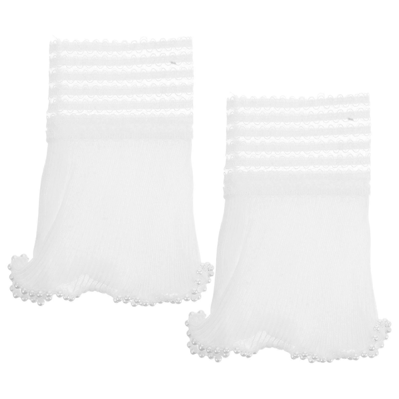 Detachable Fake Sleeve Ruffle Wrist Warmers Elegant Lightweight Comfortable Decorative Accessories for Women Versatile Use Various Occasions