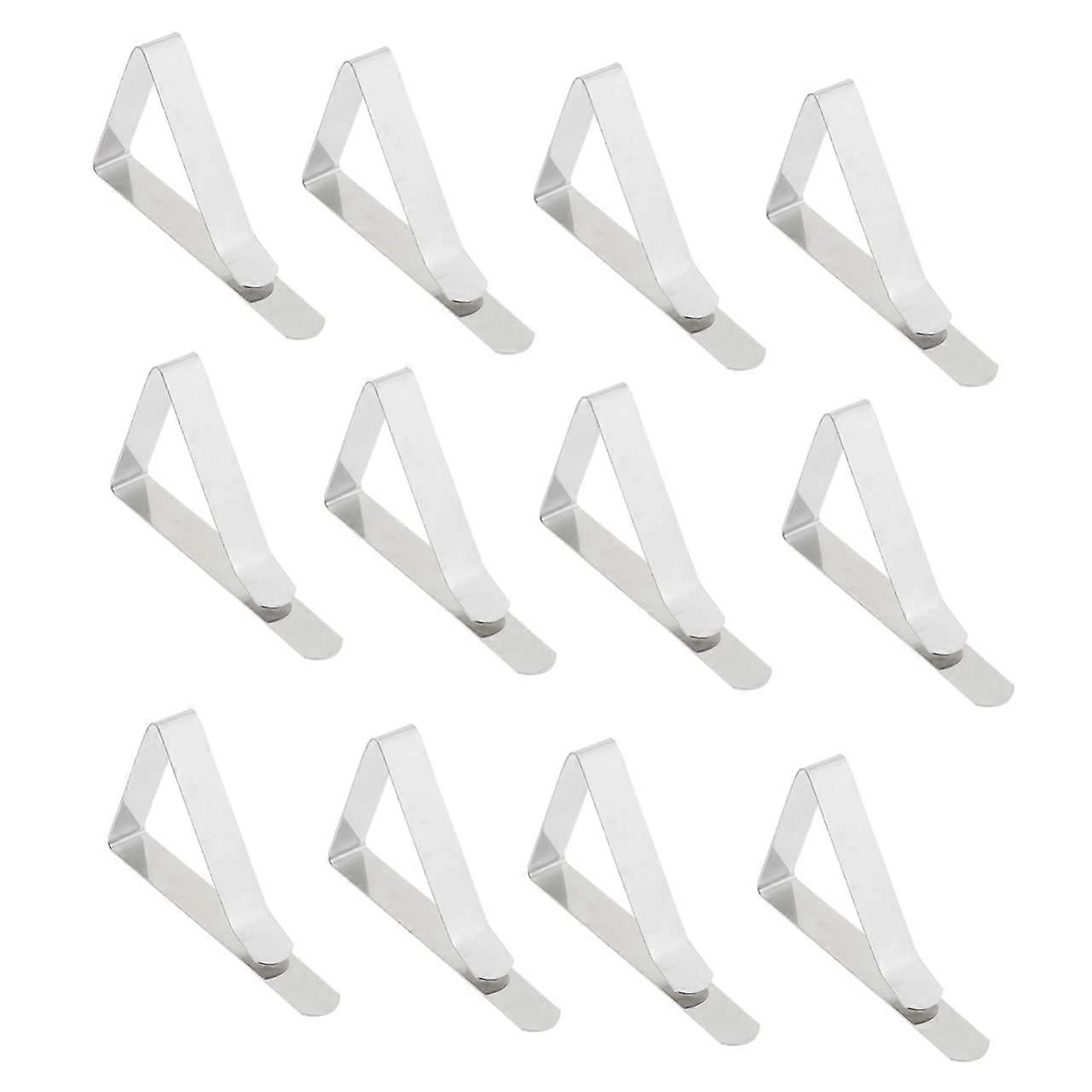12 pieces tablecloth clips made of stainless steel adjustable elasticity picnic tablecloth clamp for camping easy to tall windproof design