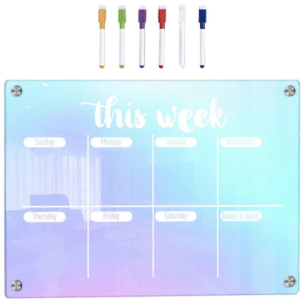 Magnetic Board Dry Erase Weekly Planner Home Use 42.00X29.0 RTangular Reusable 1Set