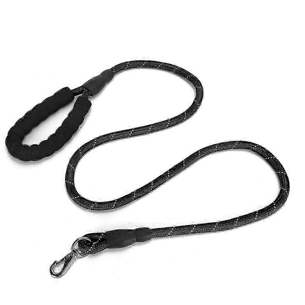 Durable Nylon Dog Leash with Reflective Features and Explosion-Proof Design, Perfect for Safe Walks with a Circular Rope Supply Loop