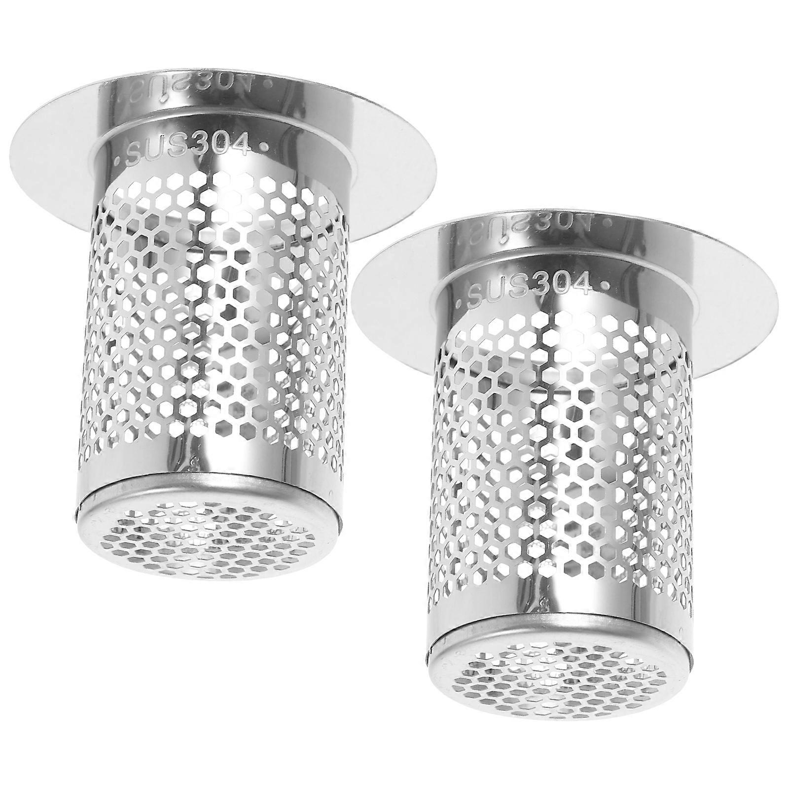 Metal Drain Filter Mesh Floor Drain Strainer Net Prevent Clogging For Bathroom Kitchen Home Use 2Pcs