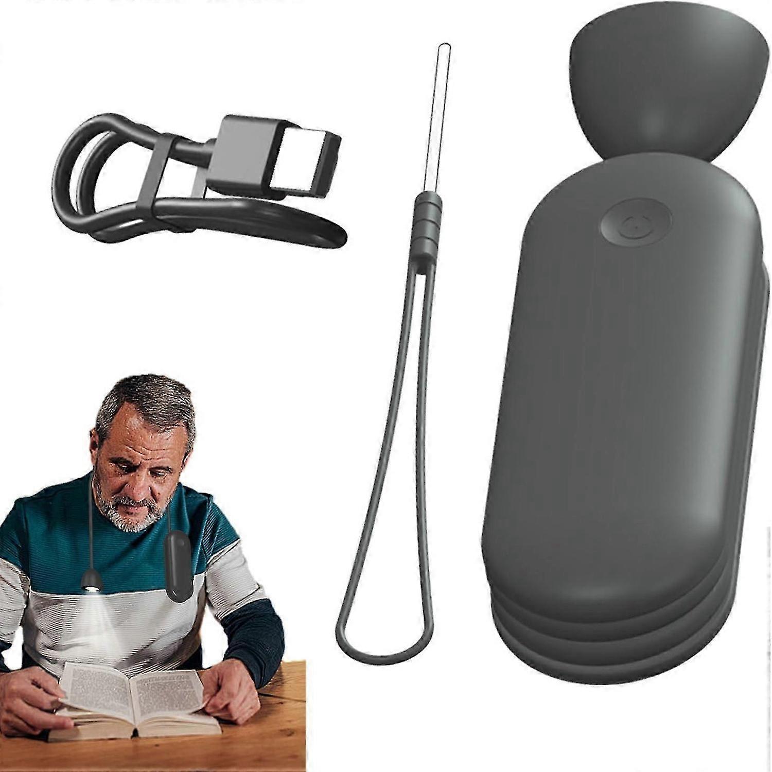 LED Neck Reading Light, Book Light for Reading in Bed, Folding Hanging Neck Reading Lamp, 3 Brightness Levels, Rechargeable