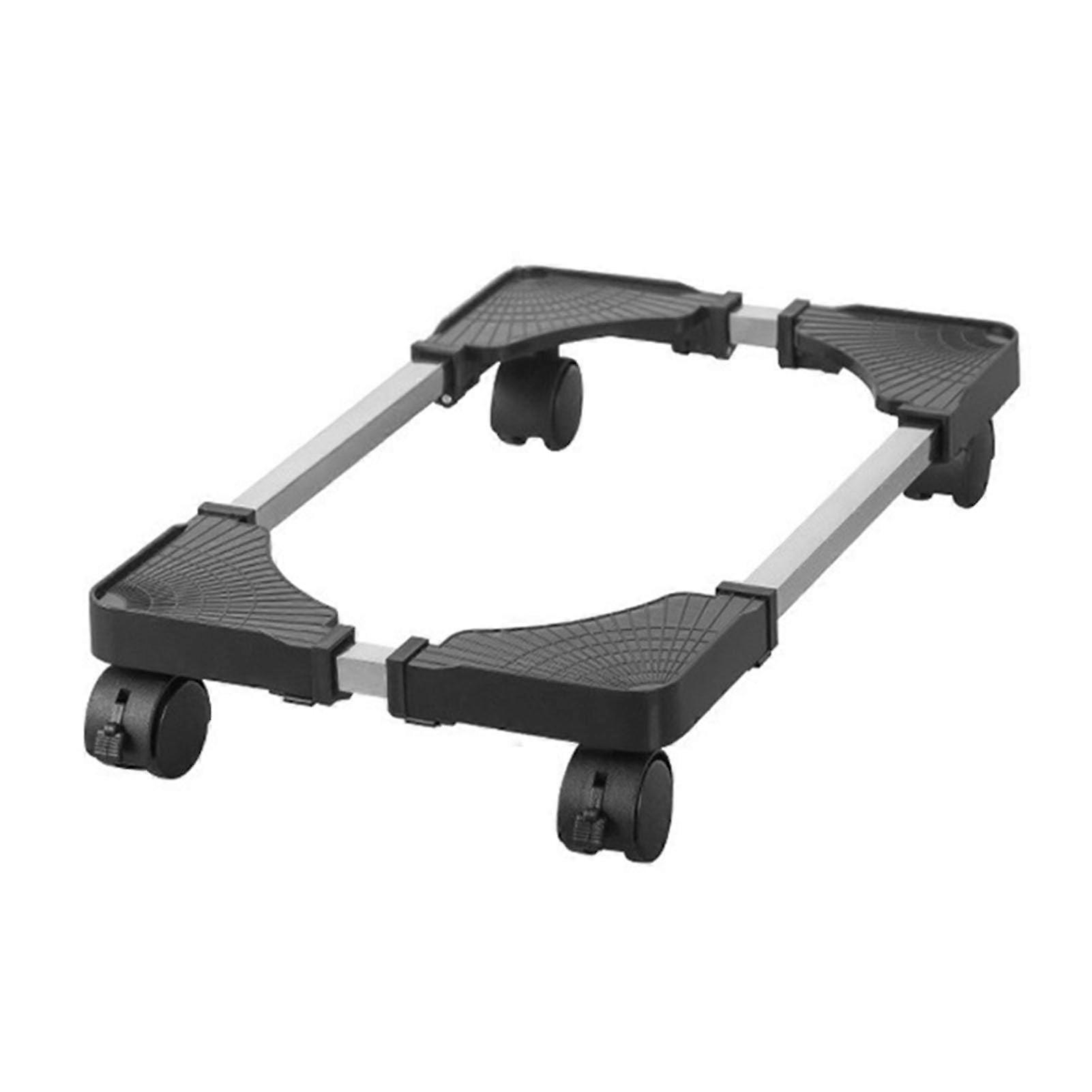 Large mobile adjustable PC cart with rolling casters for home (Black)