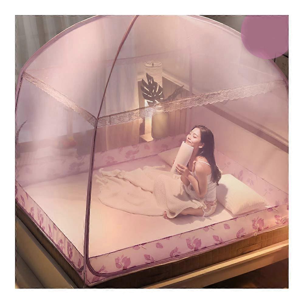 PopUp Mosquito Net for Bed, Mosquito Net with 3 Entrances and End Net, Quick and, Compact and (Color: 4, Size: 1.2 x 2 m) 4 1.2*2m