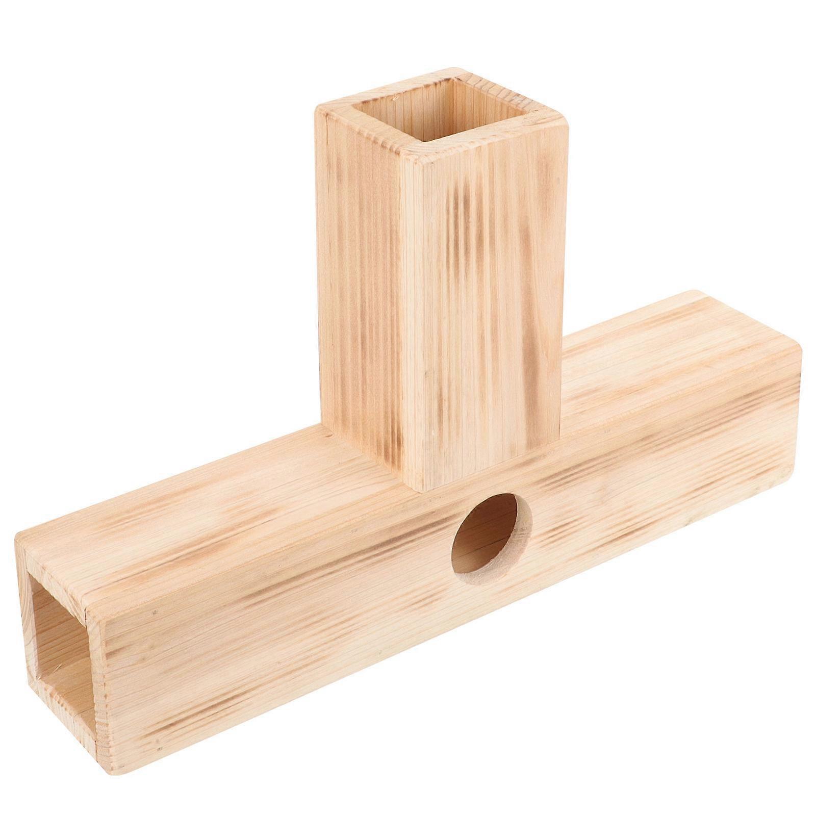 Wooden Hamster Tunnel Hideout Premium T Shaped Play Structure for Guinea Pigs – Safe, Durable Design with Smooth Surface for Pet Exercise and