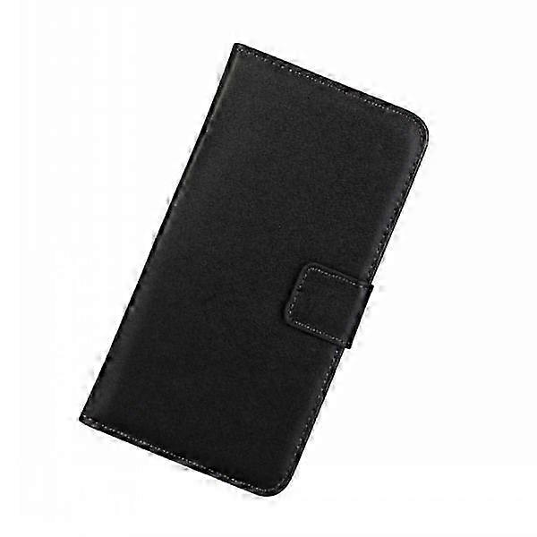 Étui portefeuille adapté à une certaine marque, Cuir véritable Noir