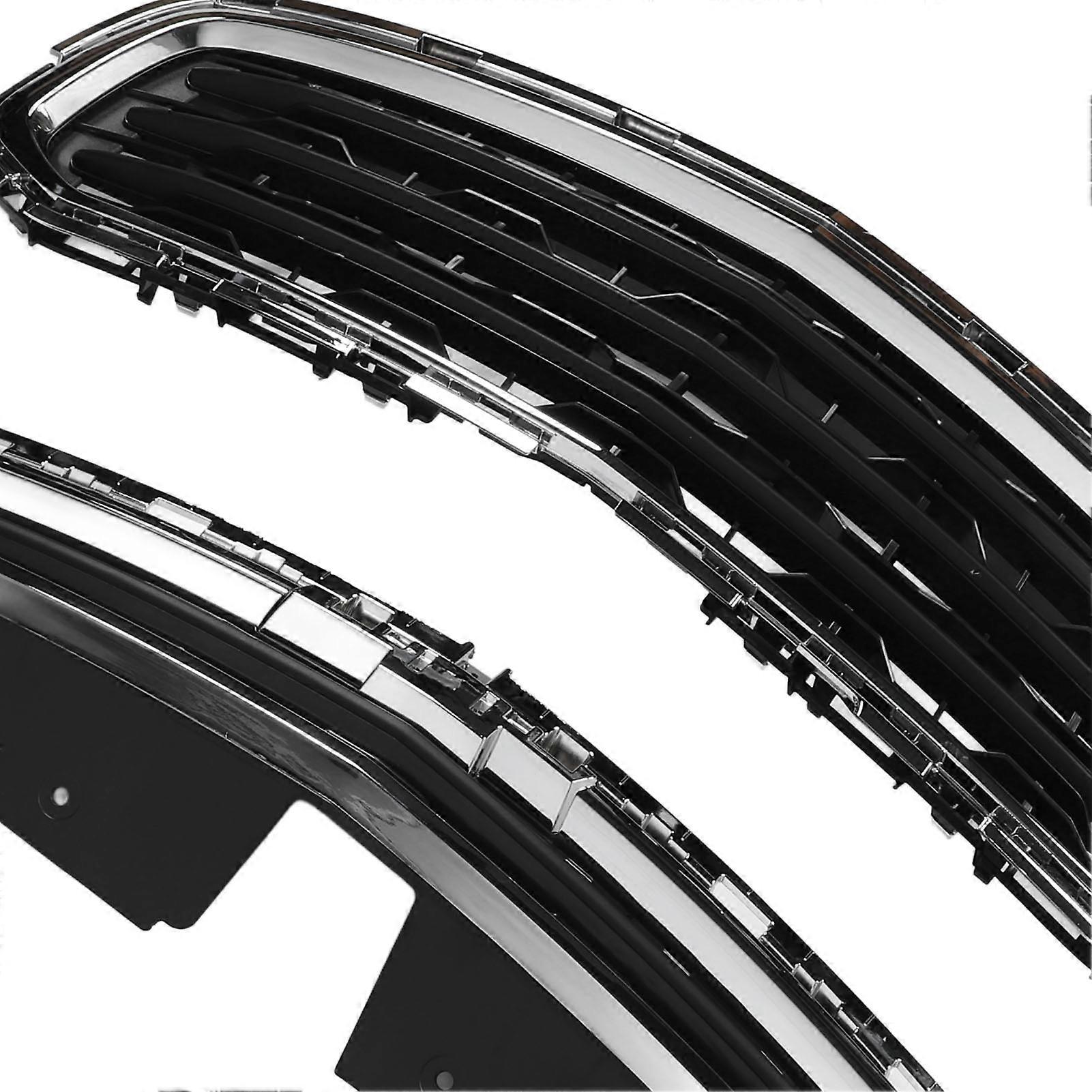 Bumper Grill Trim V Shape Frame Decoration Bright Black Replacement for Alfa Romeo Stelvio 2017 to 2023