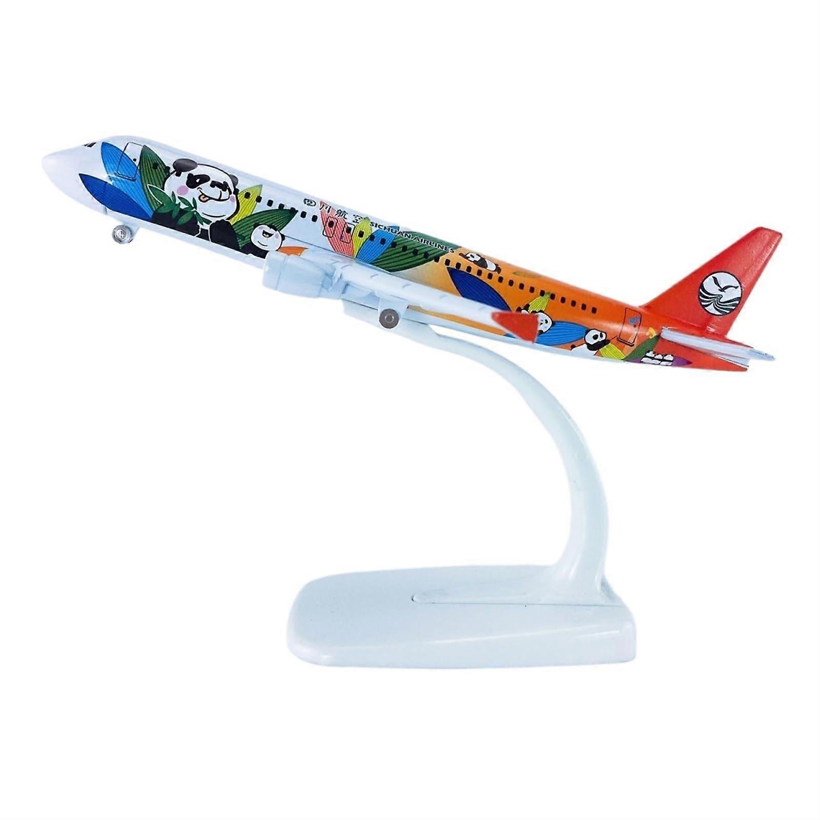 طراز الطائرة ، سبيكة صلبة ، 16 سم ، Sichuan Airlines Panda ، لطائرة إيرباص A320200 ، مجموعة تذكارية مكتبية مزخرفة لهدايا الأولاد