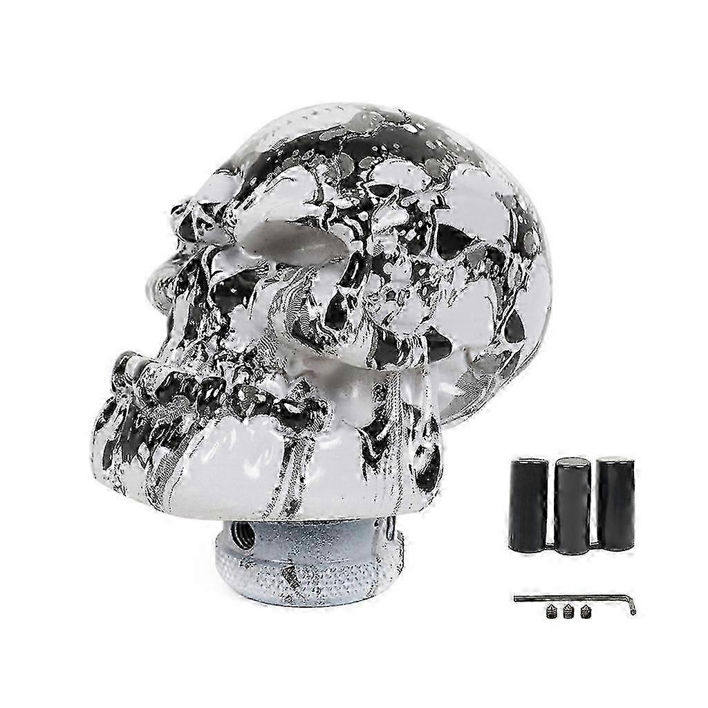 Skull Shaped Style Resin Graffiti Gear Shift Knob Head Shifter Lever Handle