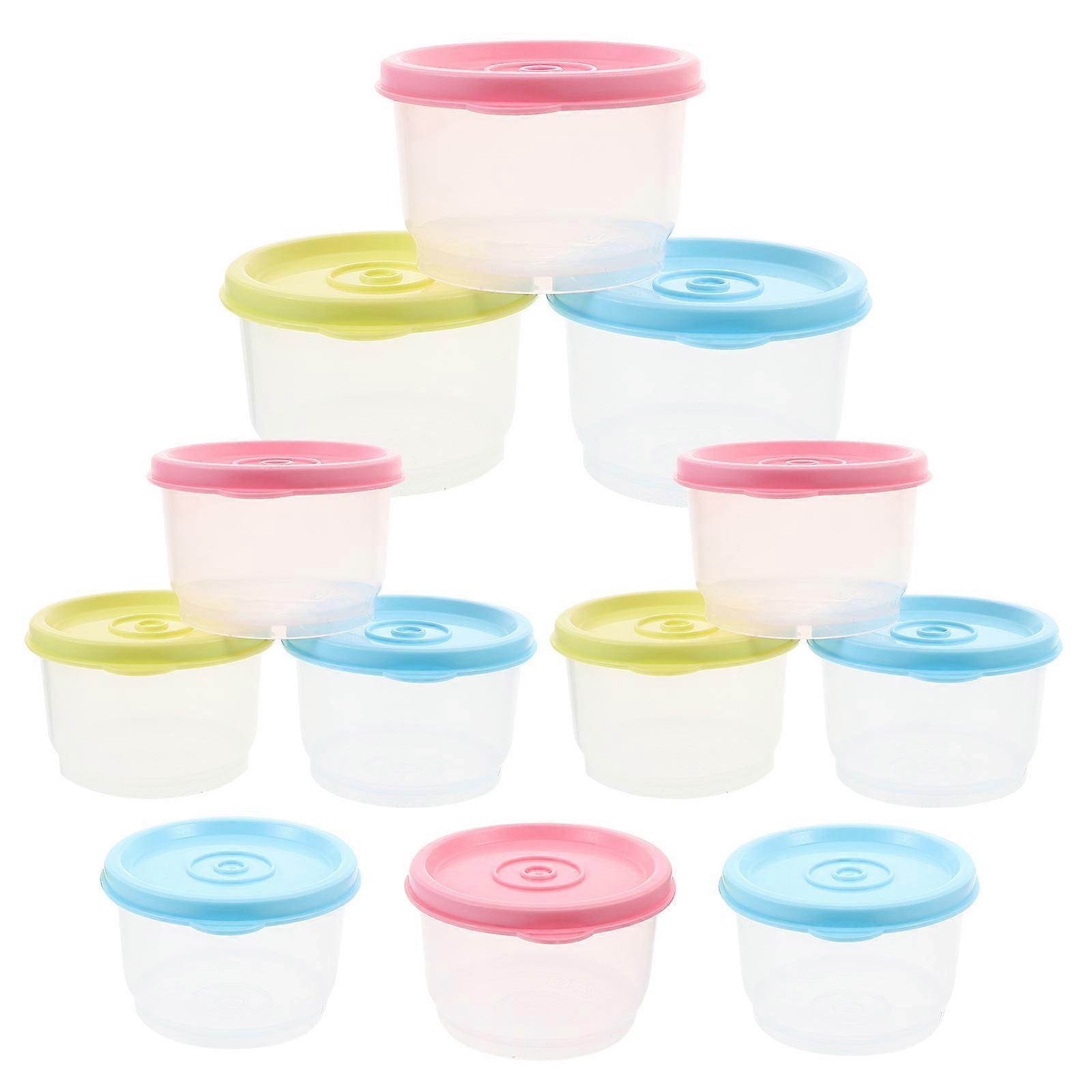 Microwave Safe Food Container Without Lid Plastic Airtight Box For Home Cooks 12Pcs