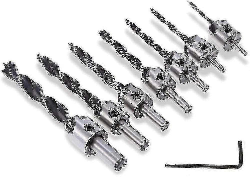 Case Pack 5-Flute Countersink Drill Bit Woodworking Milling Cutter Drill Bit Conical Reamer