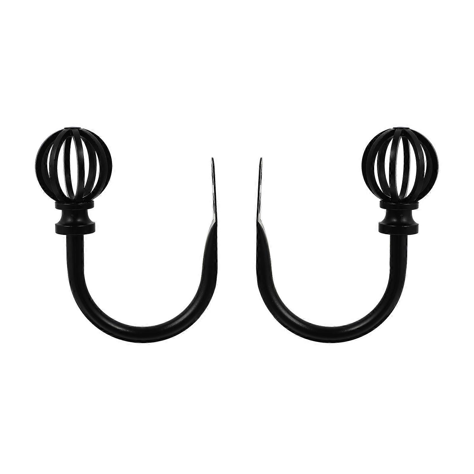 2pcs Iron Curtain Tieback Decorative Holdback Wall Hook Holder