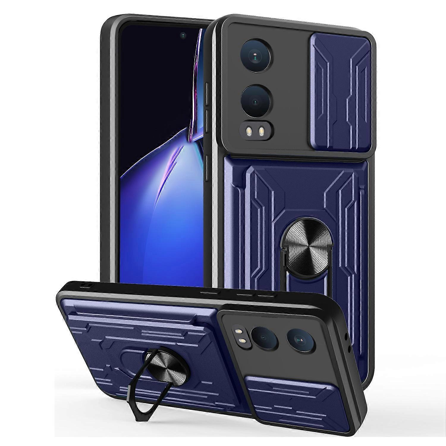 For OnePlus Nord CE4 Lite 5G Case PC TPU Kickstand Phone Back Cover with Camera Slider