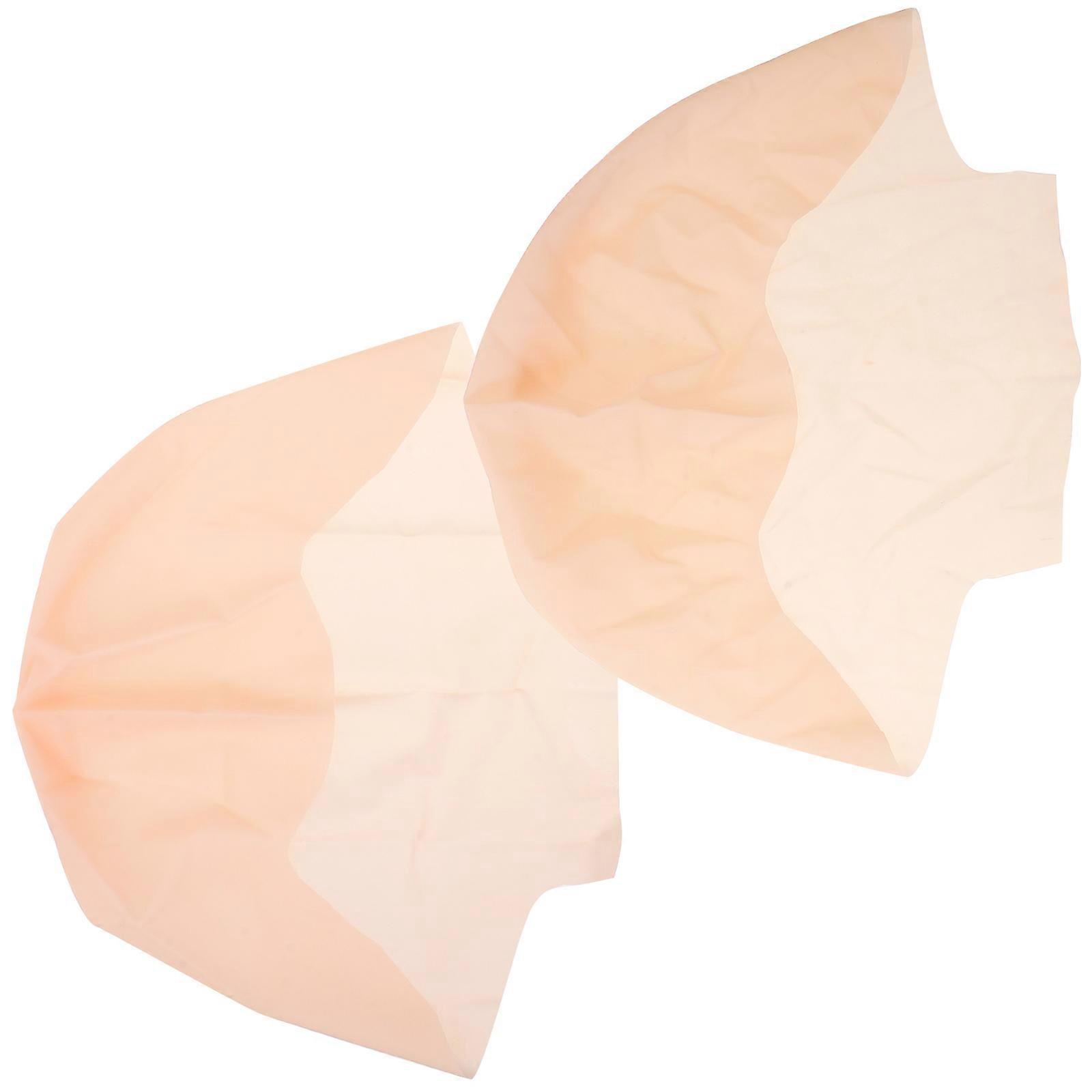 Fancy Dress Wigs Bald Cap Costume Set Cosplay Events Khaki 26X21X0.1cm 2Pcs