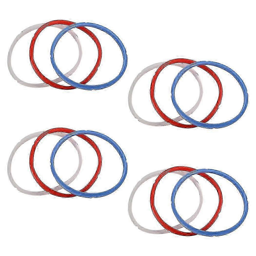 Silikon-Dichtring für Schnellkochtopf, rot/blau/weiß, 8,5