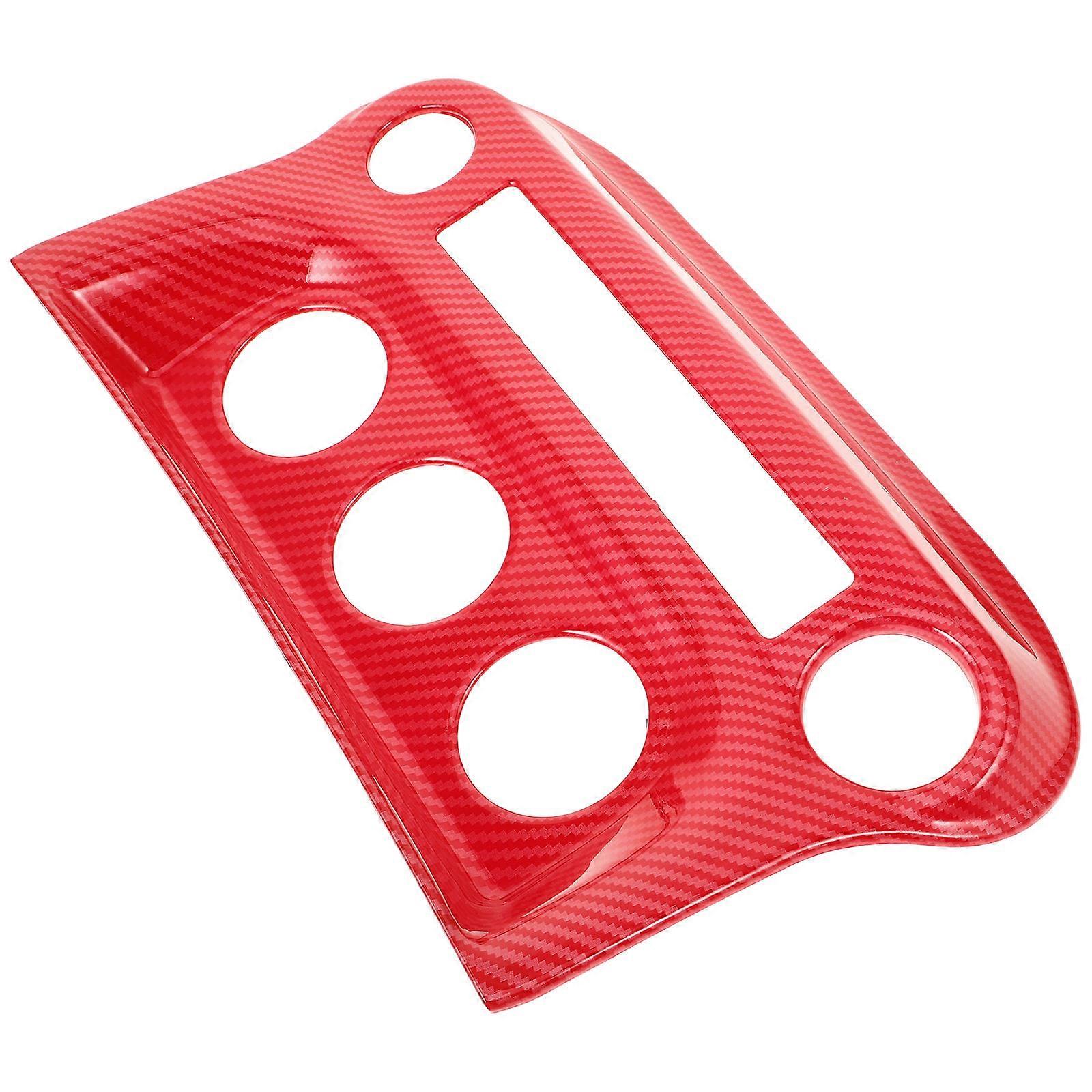 Air Conditioning Decoration Red ABS Material Rectangular Shape Easy Installation Car 1Pcs