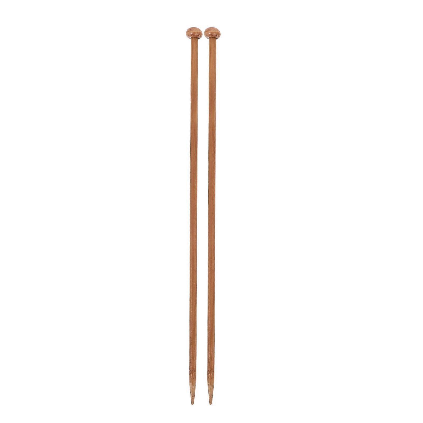 Handmade Diy Knitting Needles Bamboo Material Durable Construction Craft Workshops 25.00X1.23X0.50Cm 2Pcs