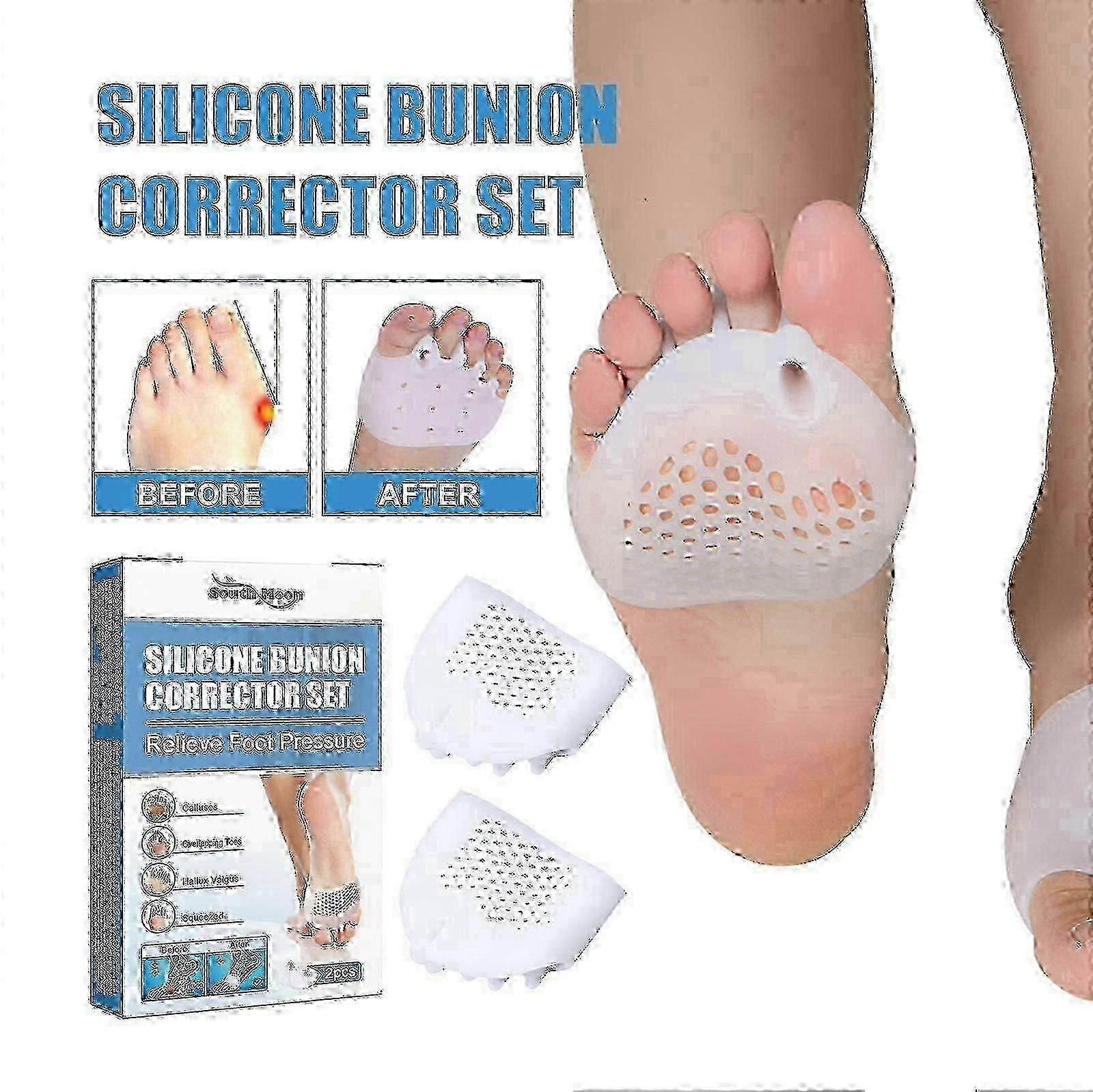 Silicone Bunion Corrector Set, Thumb Valgus Corrector Toe Stretch Separator Sole Care