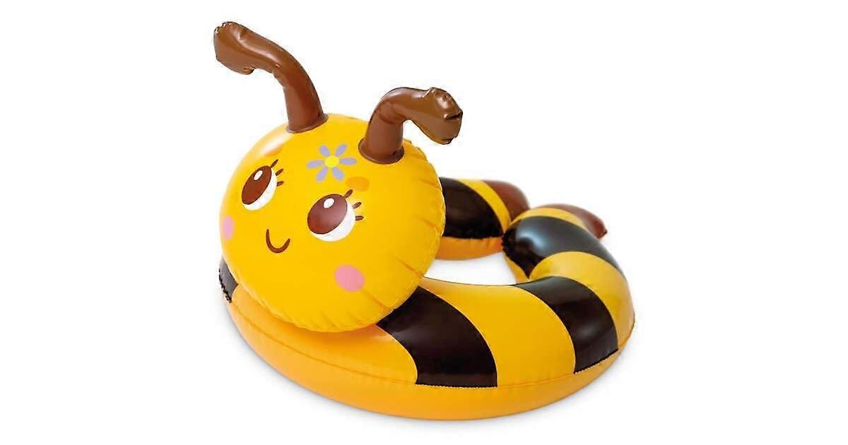 Swimming Ring Swimming Aid with Animal Head Bee Design for Kids, Intex Pool Water Toy, Yellow, Durable Material