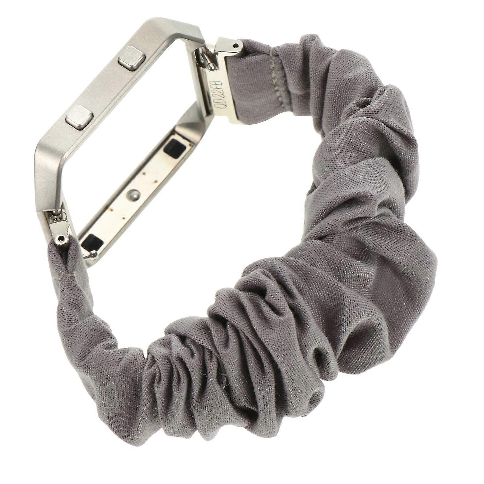Smartwatch Bands for Men Cloth Watch Replacement Band Bracelet Compatible with Fitbit Blaze Silver Durable 1Pack