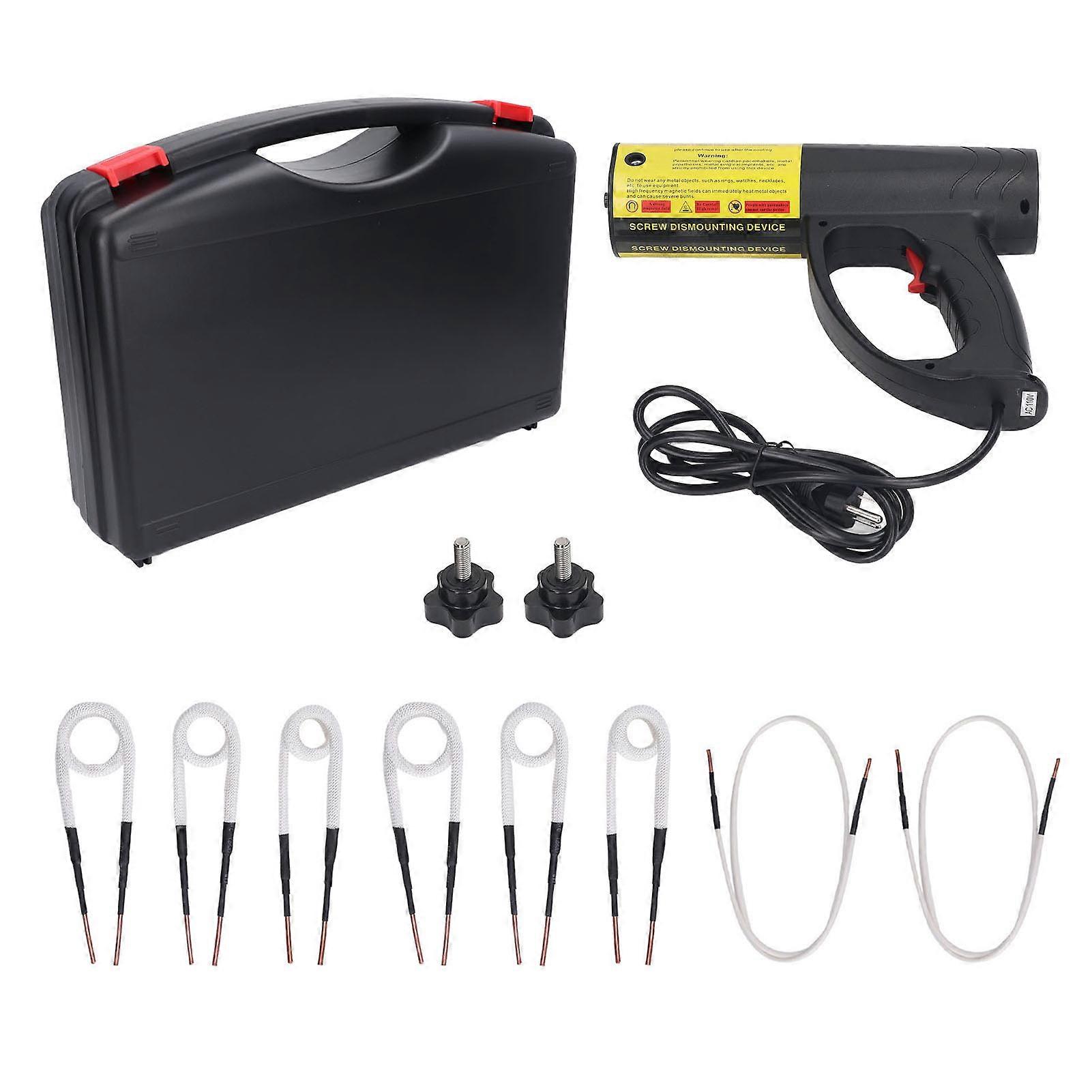 Magnetic Induction Heater Kit FH 1500 HandHeld Automotive Flameless Heat Buster Tool with 8 Coils US Plug 110V 15A