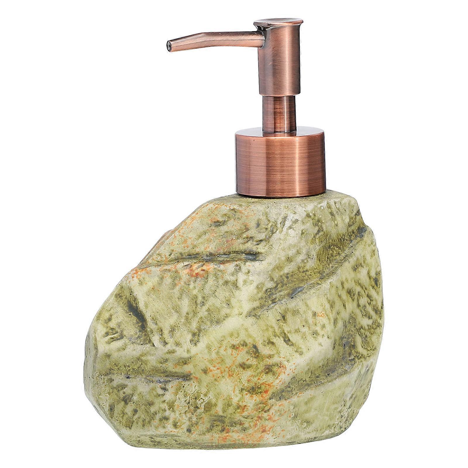 Empty Ceramic Soap Dispenser Bottle for Storage in Bathroom or Kitchen Green 1pc