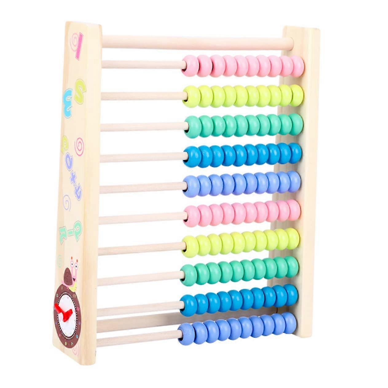 1 piece wooden abacus and drawing board for multifunctional learning aid with waterbased paint, for memory and dexterity from age years.