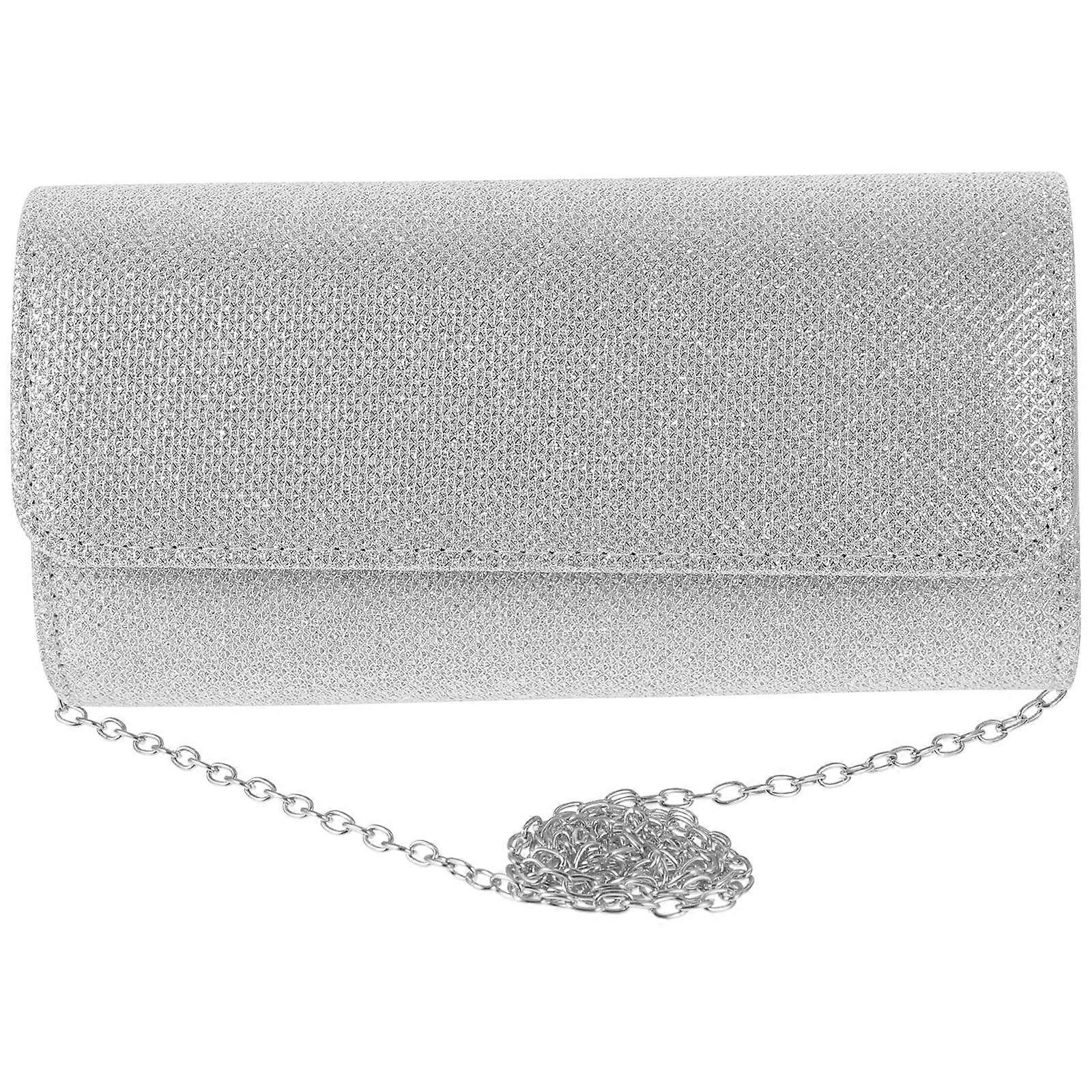 Clutch Bag With Chain Strap Evening Bag For Party Simple And Delicate Design Polyester Storage 1Pcs