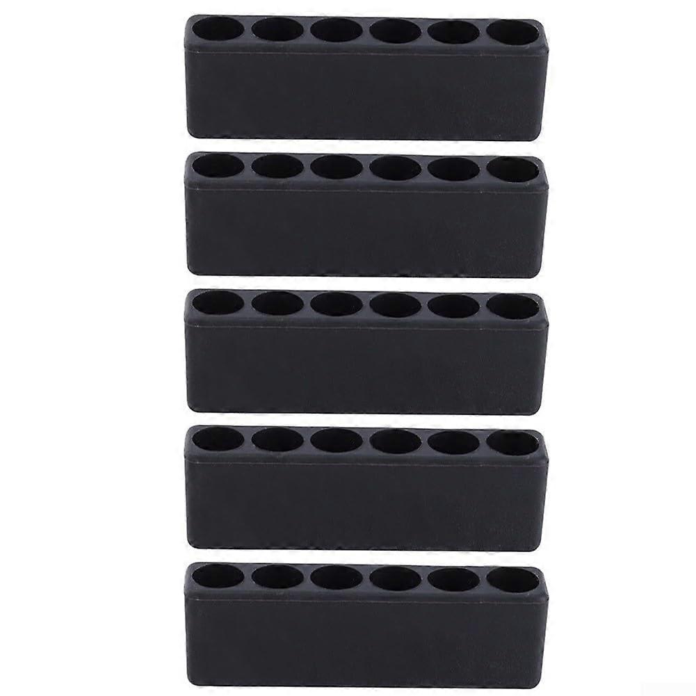 Drill Organizer for Hex Bits, 5-Screwdriver Bit Storage Holder, Flexible Plastic Hex Bit Strip with 6 Holes
