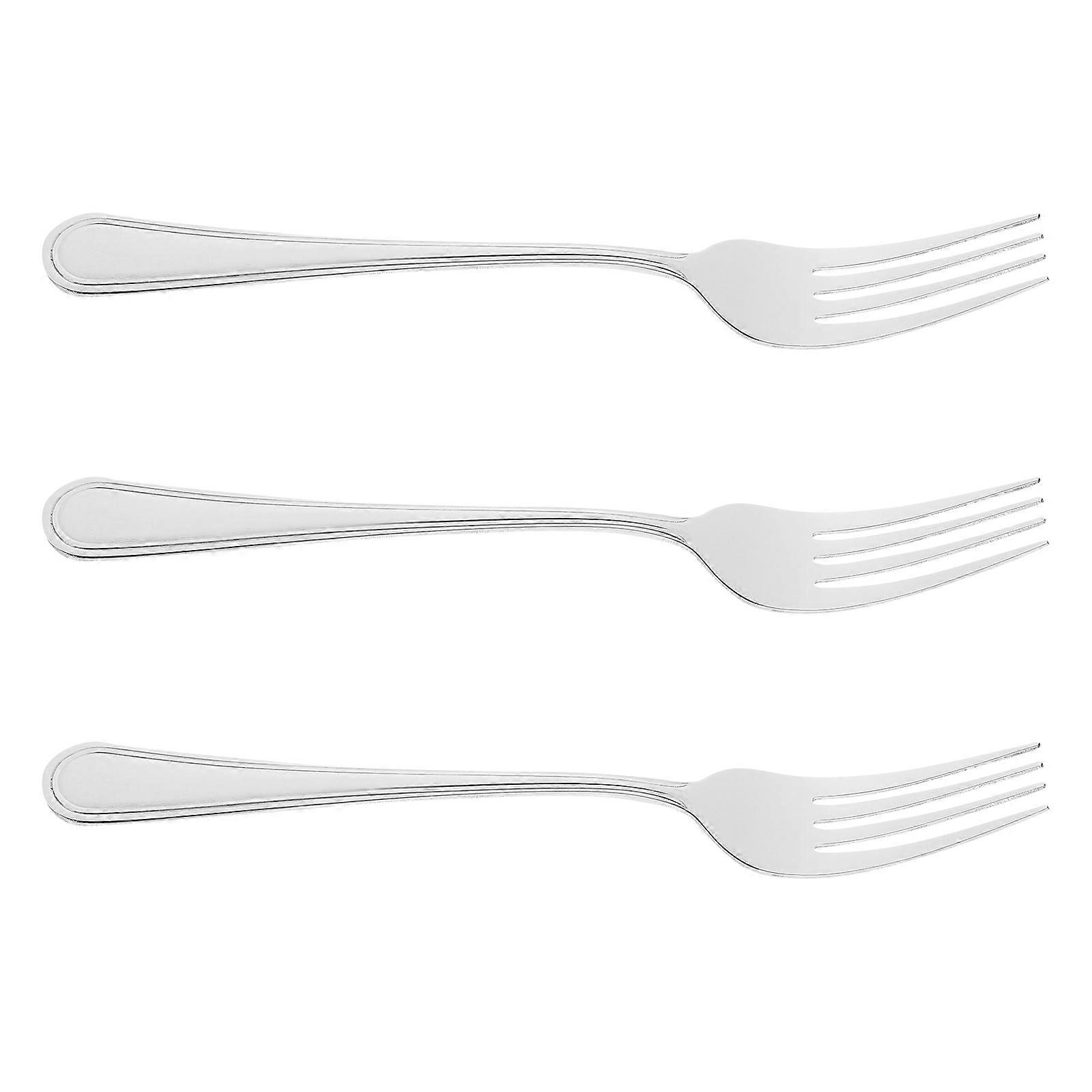 Small Dessert Forks 3Pcs Multi-Function Two-Tine Forks Great For Eating Cake And Picking Use 19.00X2.00X0.50cm
