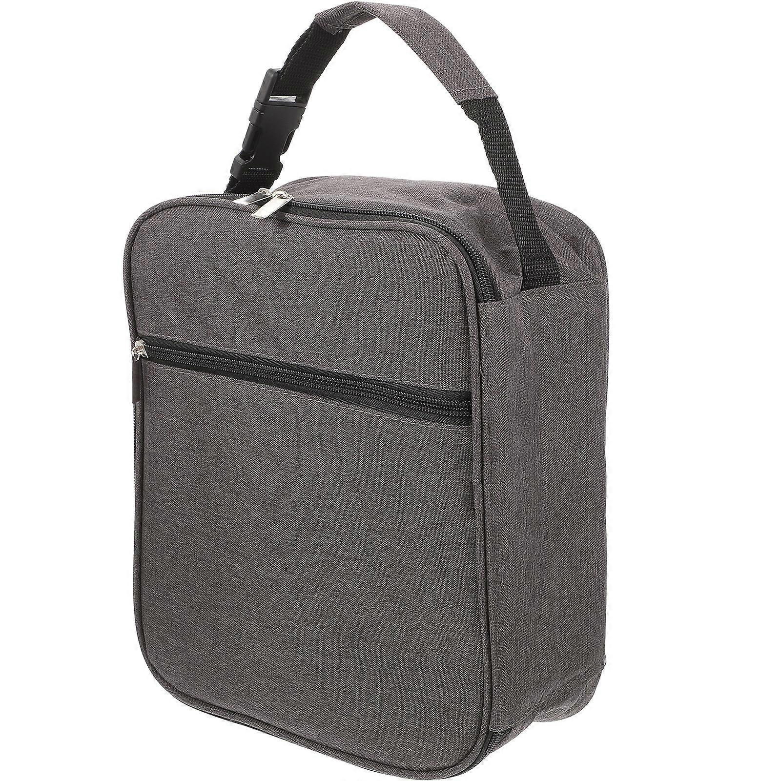 Insulated Lunch Bag for Daily Use Easy to Clean and Store Dark Grey Cloth 70100 Characters