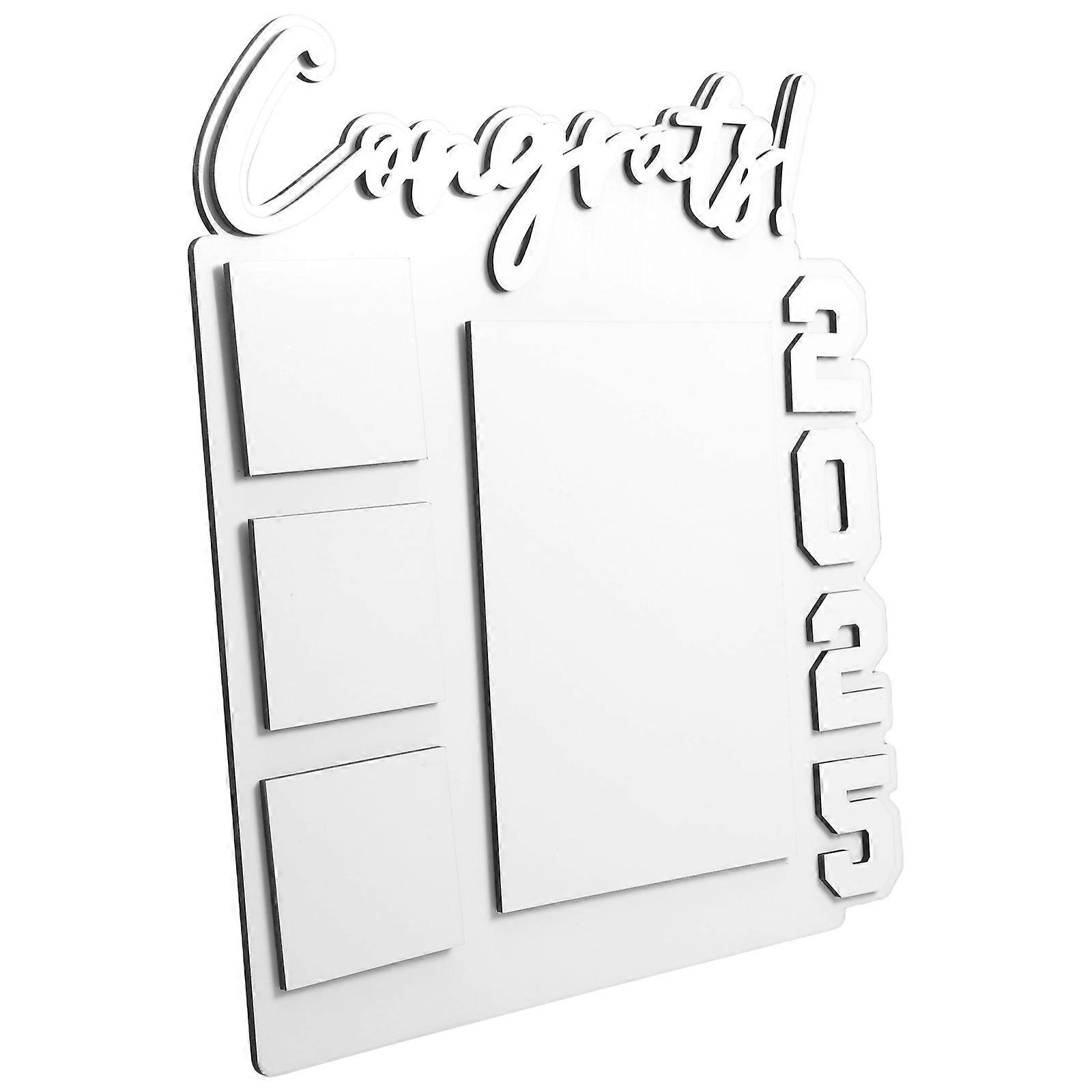 2025 Graduation Frame for Sublimation Creative DIY Photo Decoration White MDF for Graduation Party