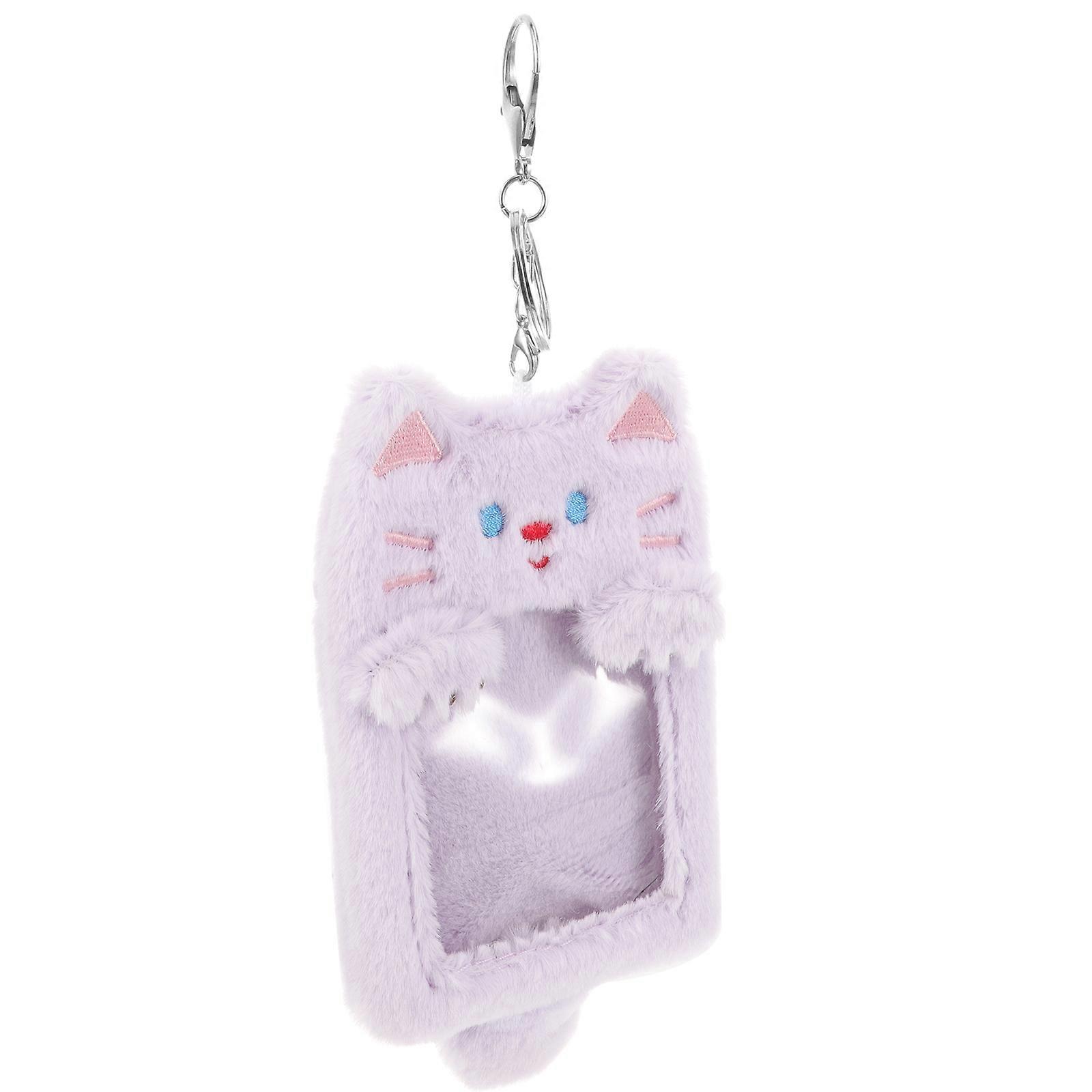 Kawaii Card Holder Card Sleeve Pendant PVC Material Protective Design Student Use 1Set