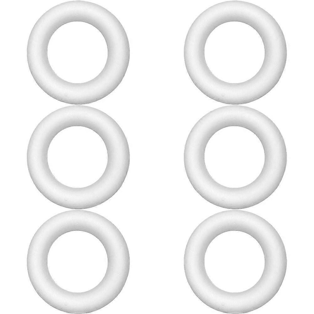 6Pcs White Foam Circles for Crafts Ideal for Decoration and DIY Projects Lightweight and Easy to