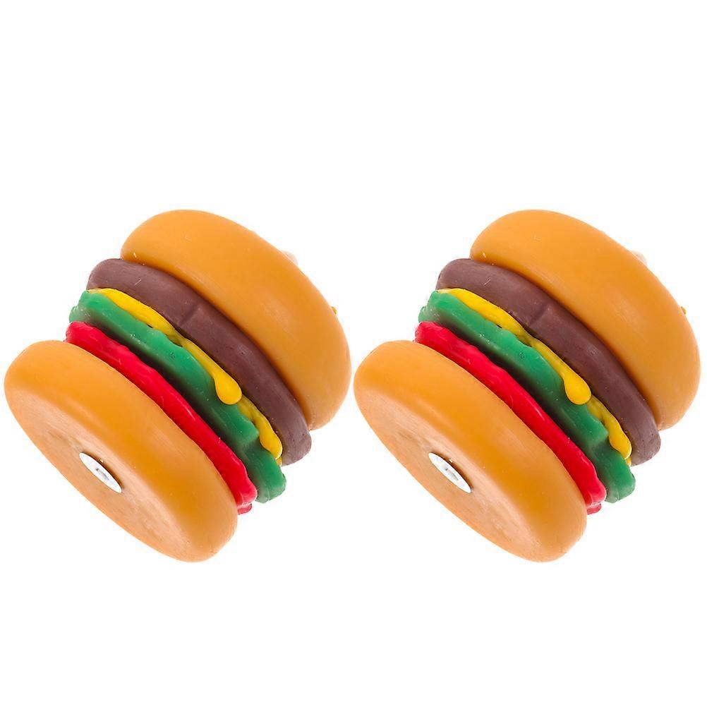 Orange Burger Shaped Scented Candle Wax Candle for Decor 2Pcs