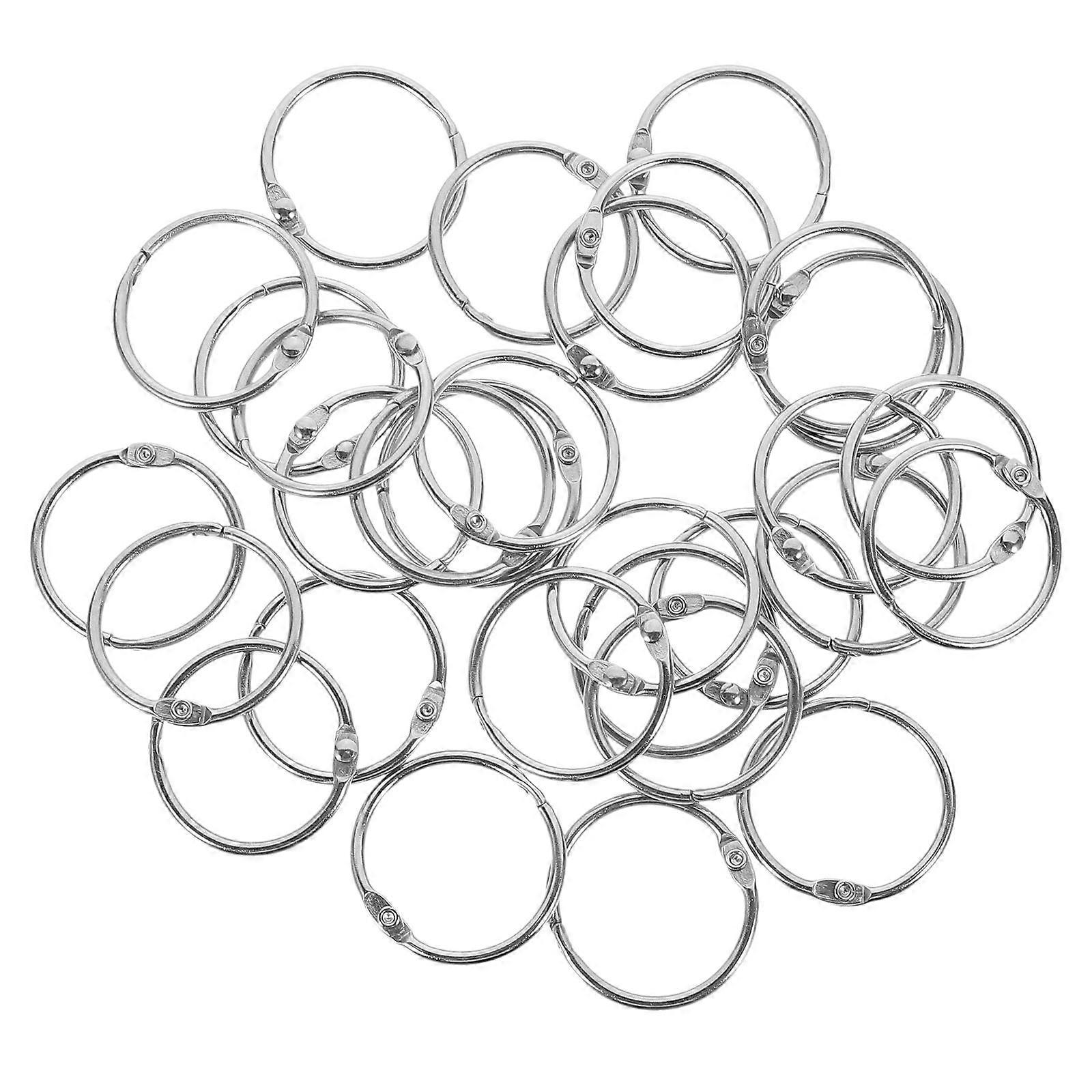 50Pcs Buckle Rings for Flash Cards Loose Leaf Rings DIY Craft Gifts