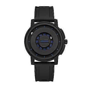 Magnetic Levitation Watch Minimalist Unisex Levitation Ball Dial Quartz Watches High Precision 30 Meters Water Resistant Black Shell Blue Scales