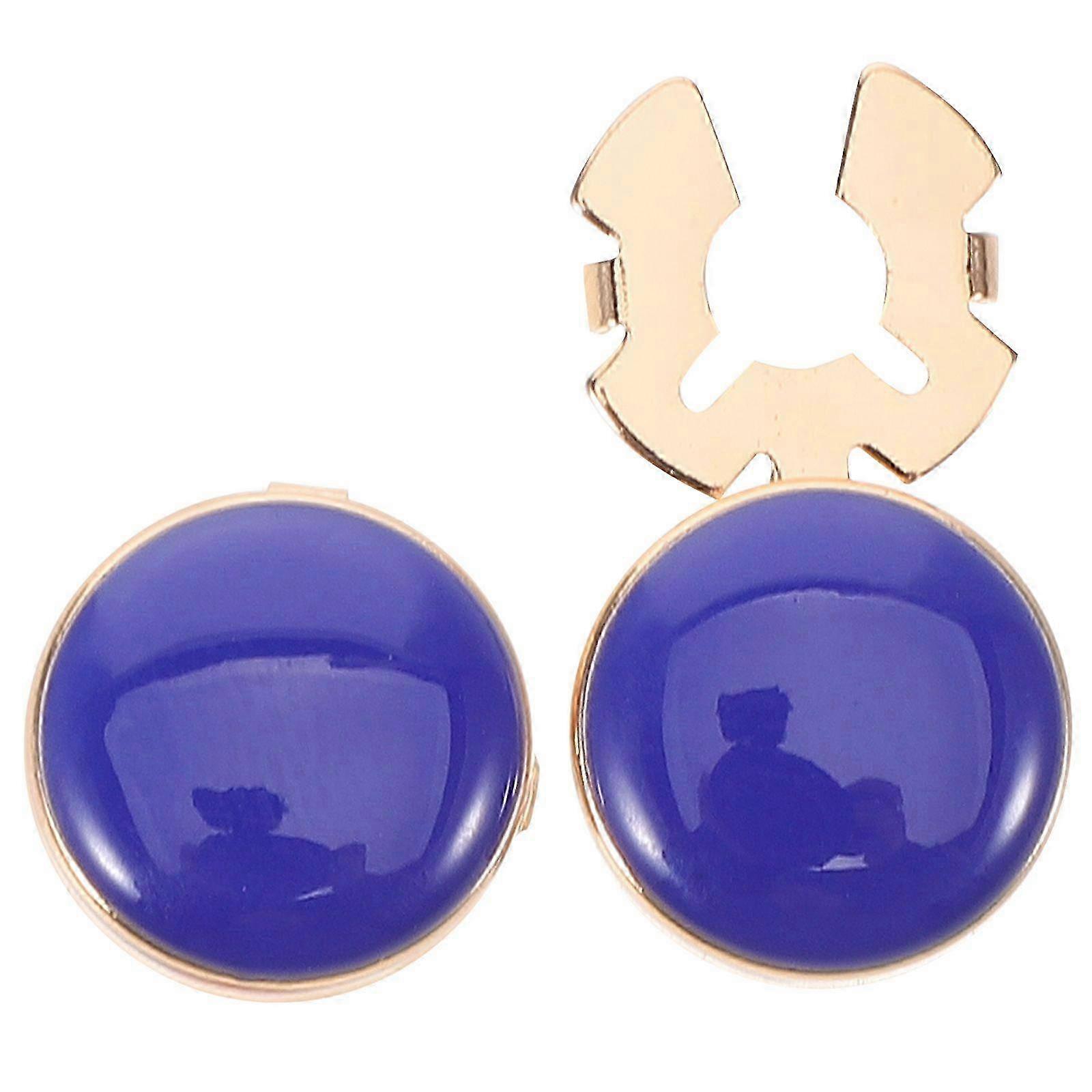 2pcs Elegant Formal Men Cufflinks And Tuxedo Studs Set Classic Black   Cufflinks For Tuxedo Shirt Button   For Weddings Business A1.50X1.50X0.40CMDark