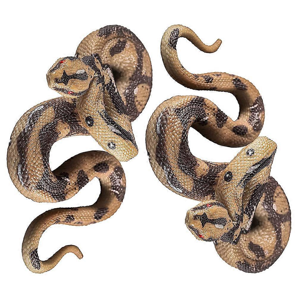 Realistic Prank Scary Snake Simulation Halloween Garden Decoration Fun Surprise for Friends Games and Parties 2pcs Set
